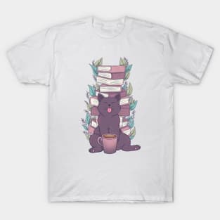 Books And Cat T-Shirt